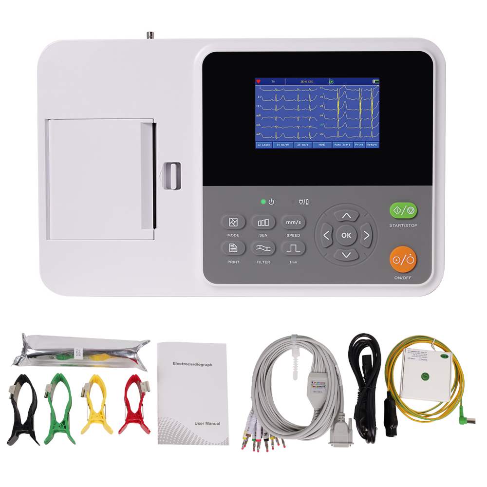 SR081 Digital 3 Channel 12 Lead Electrocardiograph ECG machine EKG,Software