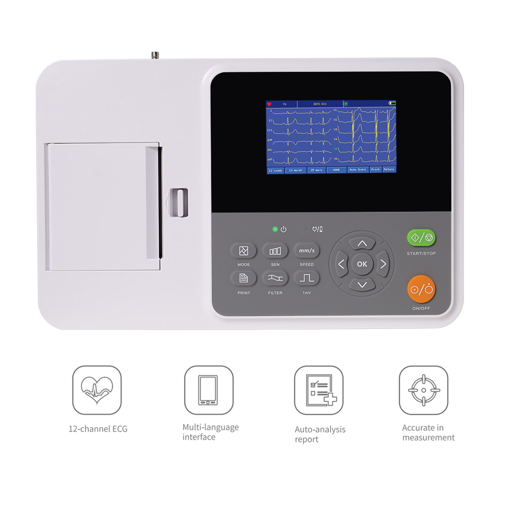 SR081 Digital 3 Channel 12 Lead Electrocardiograph ECG machine EKG,Software