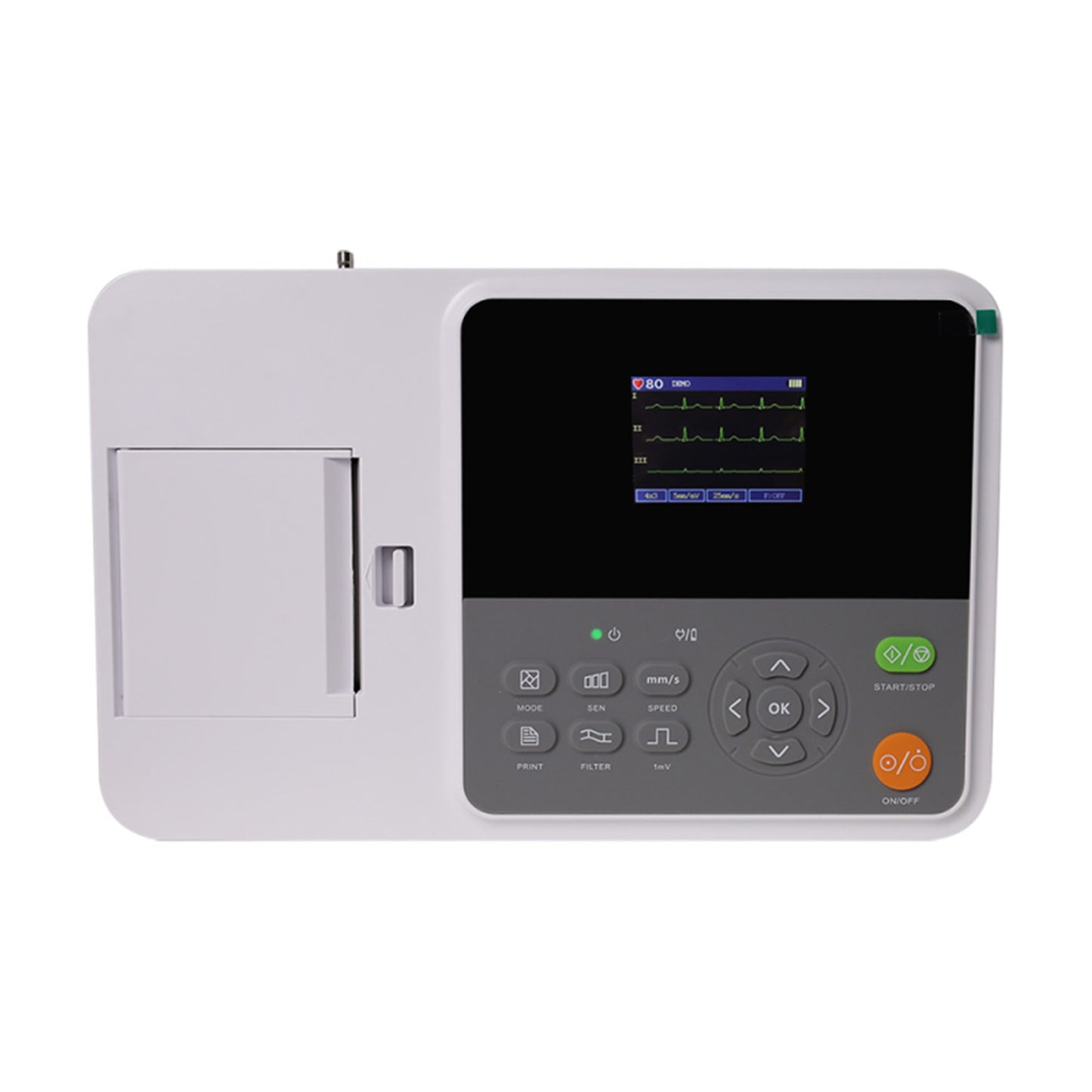 SR081M Digital ECG Monitor Electrocardiograph 3 Channel EKG Machine 12 Lead