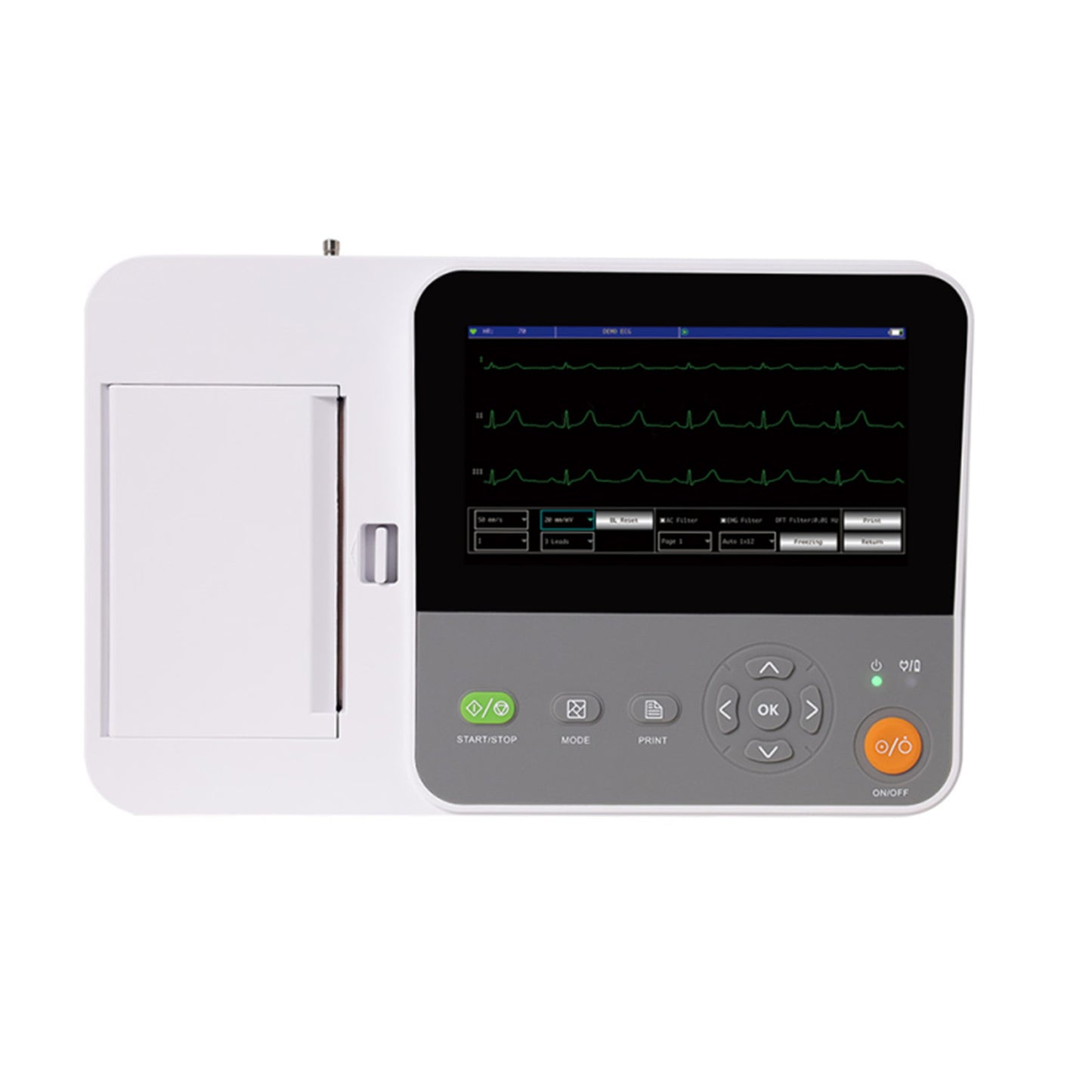 SR082 portable ecg machine electrocardiografo 12-lead ekg electrocardiograph color LCD touch screen free PC software
