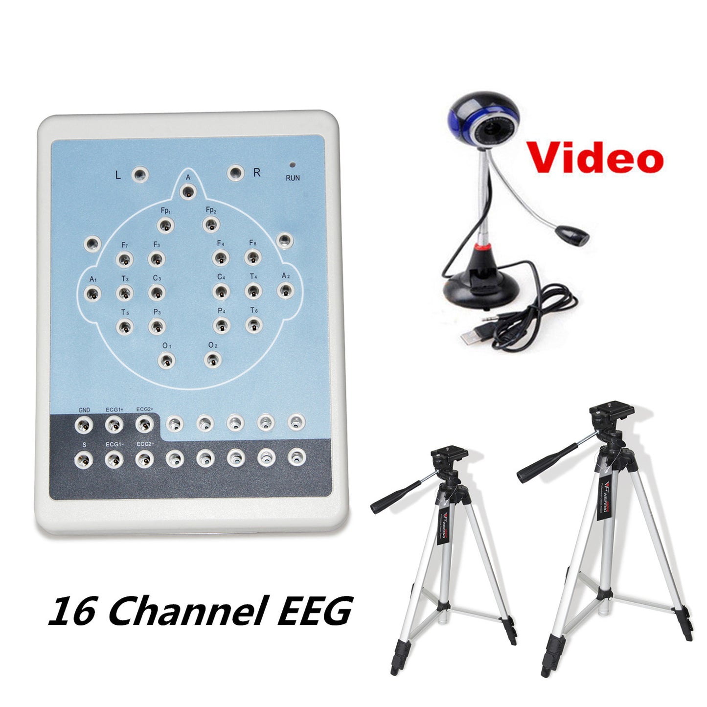 SR071 Digital 16-Channel EEG Machine And Mapping System, free PC Software,optional video