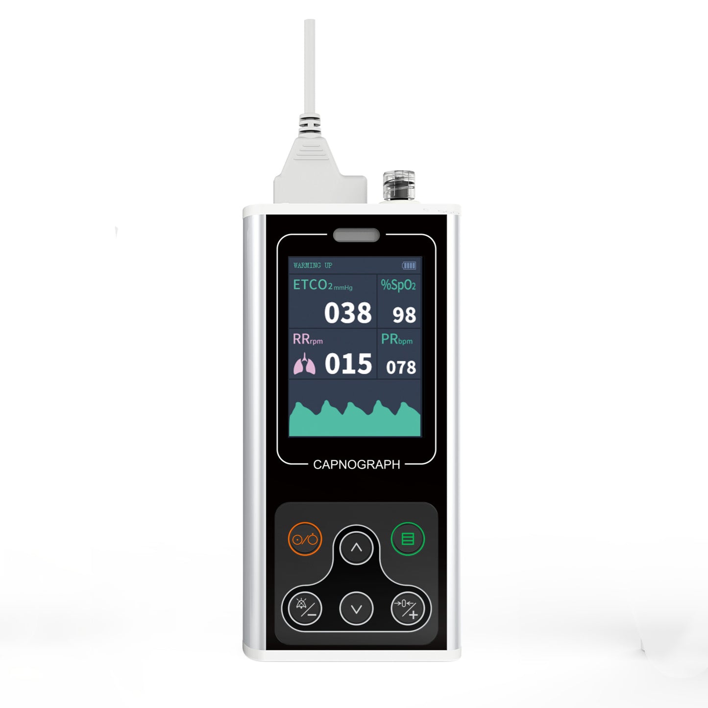 SR013 Capnograph side stream End-tidal CO2 Chargeable ETCO2+PR+SPO2+RESP rate adult child human use