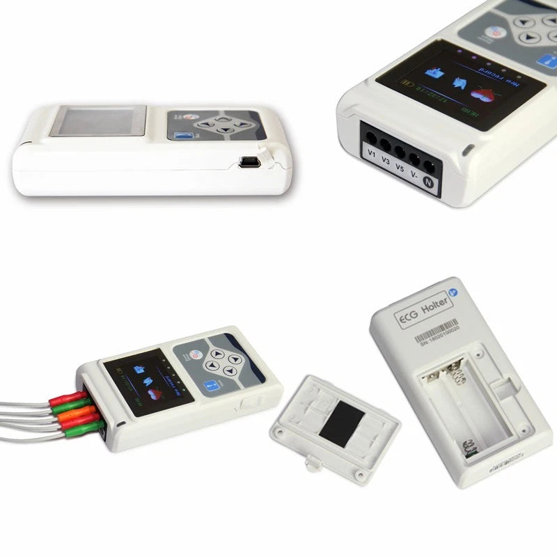24-hour Dynamic ECG Recorder, 3-Channel ECG Machine, 12-Lead ECG with Free Software